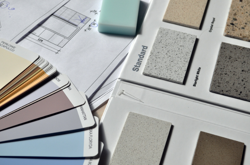 choosing colours and tiles
